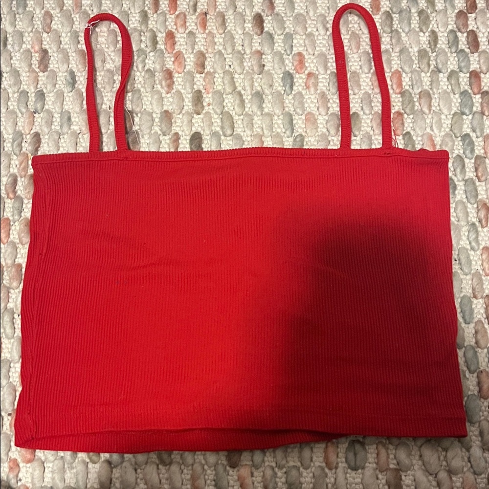 Brandy Melville Scarlet Ribbed Camisole